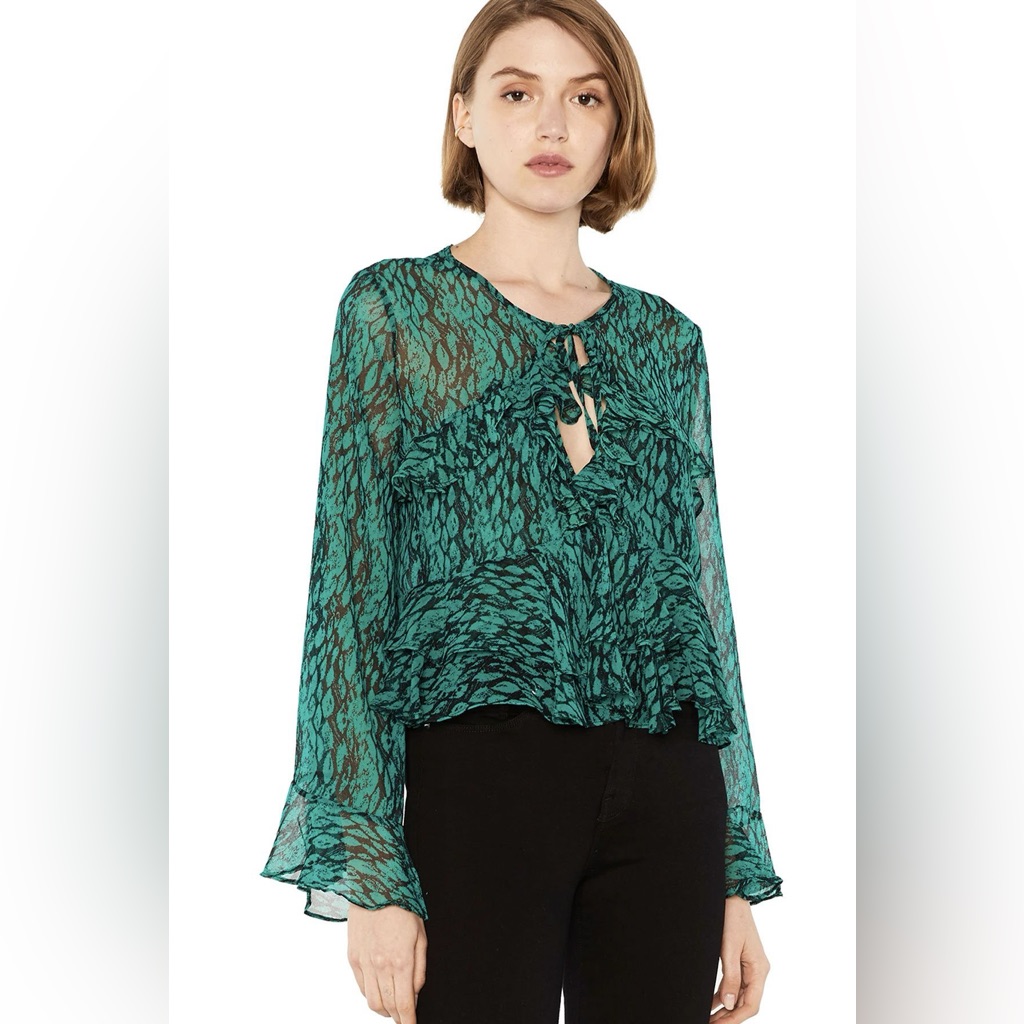 Misa Los Angeles Damaris Top In Green - Size Medium (Barely Worn)